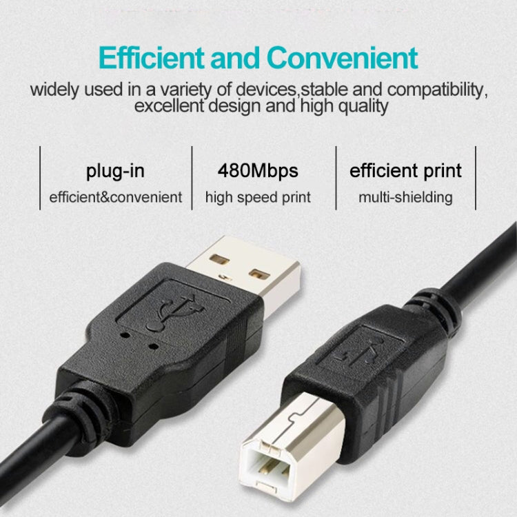 USB 2.0 Printer Extension AM to BM Cable, Length: 3m My Store