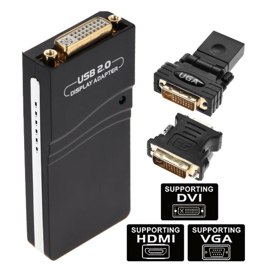 USB 2.0 to VGA, DVI, HDMI Adapter, Resolution: 1280*1024