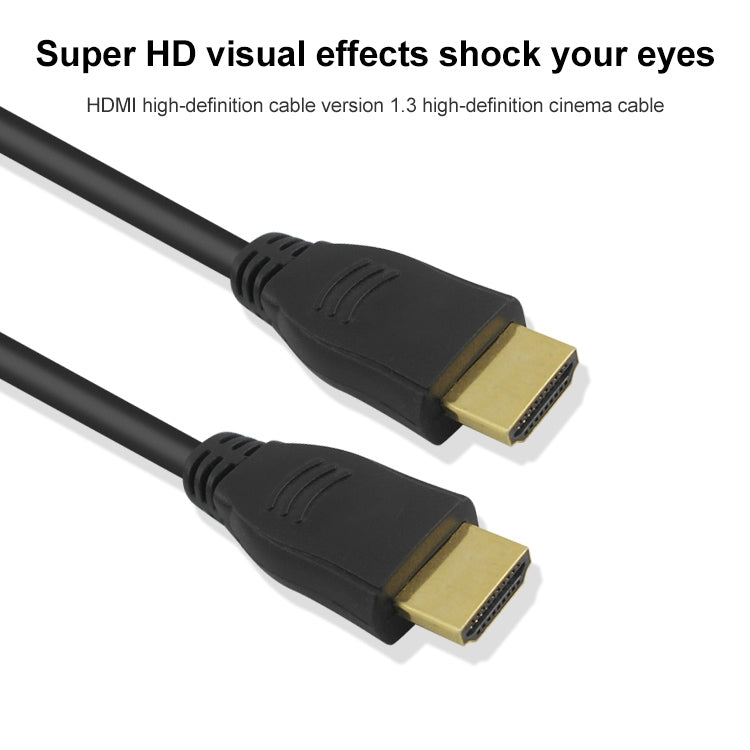 1m HDMI 19 Pin Male to HDMI 19Pin Male Cable, 1.3 Version, Support HD TV / Xbox 360 / PS3 etc (Black + Gold Plated)