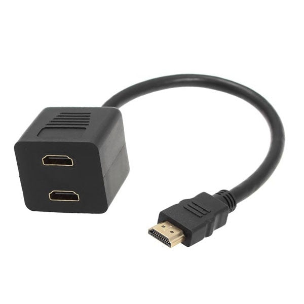 30cm HDMI Splitter Adapter Y Verteiler Stecker mit 2 Kupplung Gel (Gold Plated)-Reluova