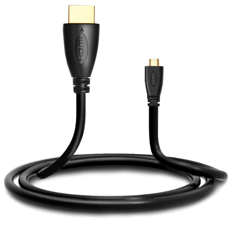 1.8m Gold Plated 3D 1080P Micro HDMI Male to HDMI Male cable for Mobile Phone, Cameras, GoPro