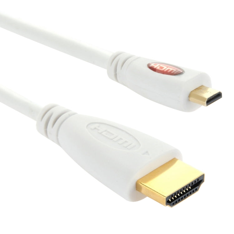 1m Gold Plated Micro HDMI Male to HDMI Male Cable, 1.4 Version(White)