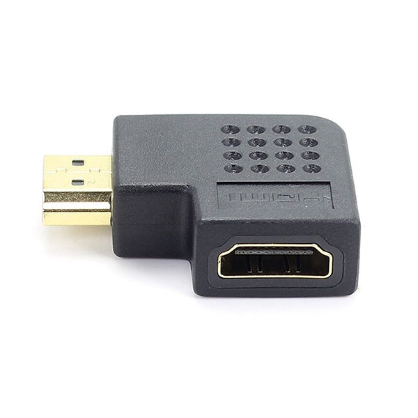 Gold Plated HDMI 19 Pin Male to HDMI 19 Pin Female Adaptor with 90 Degree Angle My Store