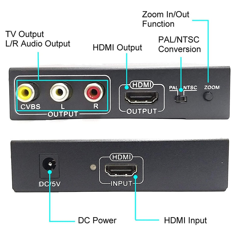 NK-10II HDMI to HDMI/CVBS /AV Scaler Box Video Converter My Store