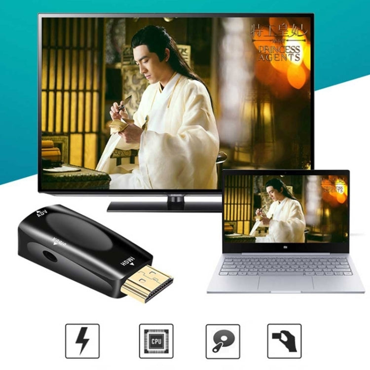 Full HD 1080P HDMI to VGA and Audio Adapter for HDTV / Monitor / Projector My Store