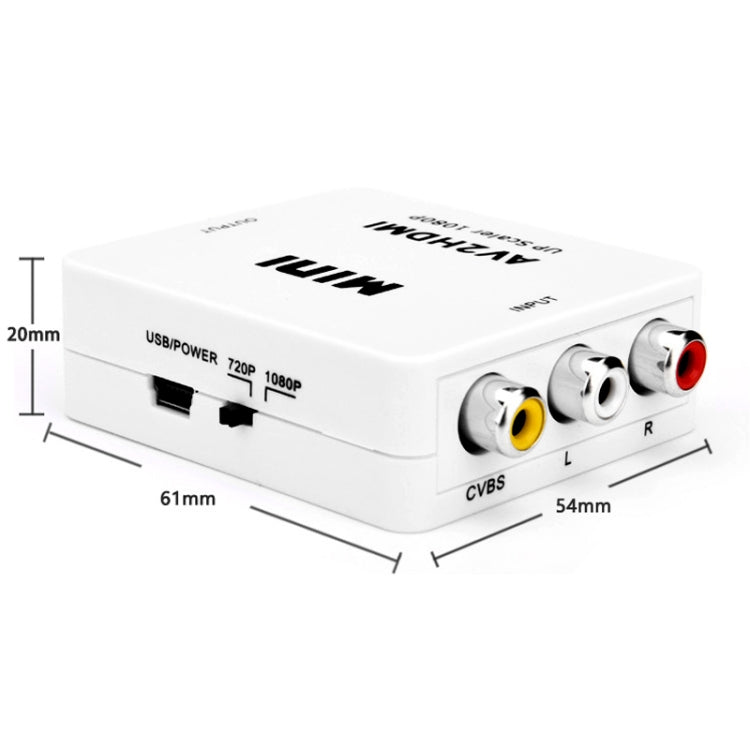 Mini CVBS/L+R Audio to HDMI Converter Adapter