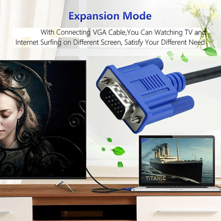 1.5m High Quality VGA 15 Pin Male to VGA 15 Pin Male Cable for LCD Monitor / Projector