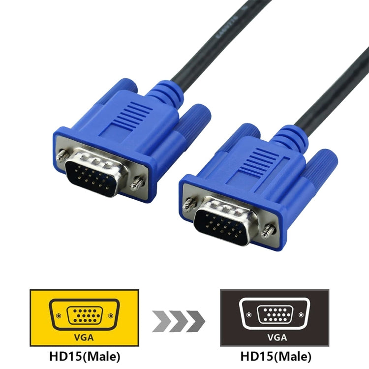 3m High Quality VGA 15Pin Male to VGA 15Pin Male Cable for LCD Monitor / Projector-Reluova