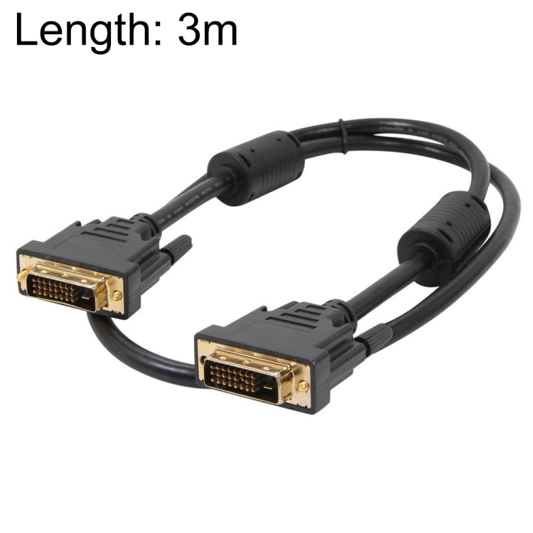 DVI 24+1P Male to DVI 24+1P Male Cable, Length: 3m