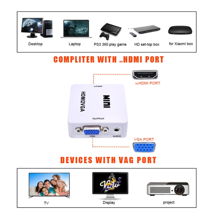 Mini HDMI to VGA Audio Converter My Store