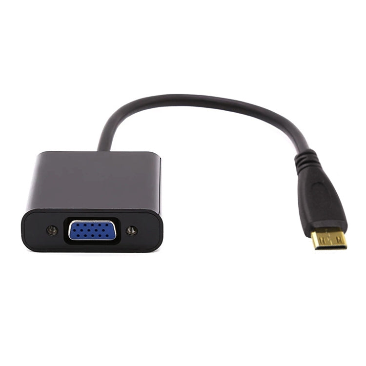 22cm Full HD 1080P Mini HDMI Male to VGA Female Video Adapter Cable with Audio Cable My Store