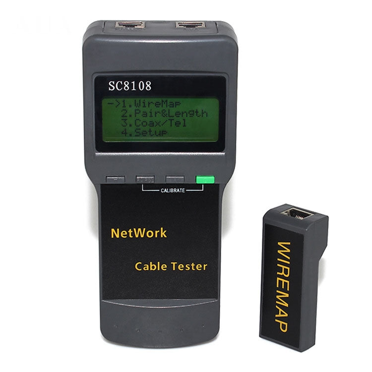 Portable Wireless Network cable Tester SC8108 LCD Digital PC Data Network CAT5 RJ45 LAN Phone Cable Tester Meter My Store