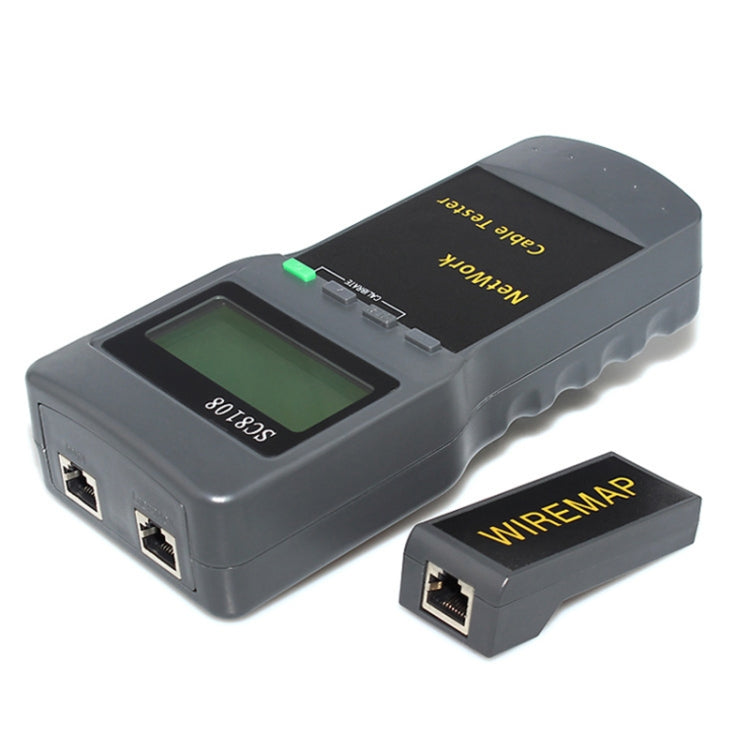 Portable Wireless Network cable Tester SC8108 LCD Digital PC Data Network CAT5 RJ45 LAN Phone Cable Tester Meter