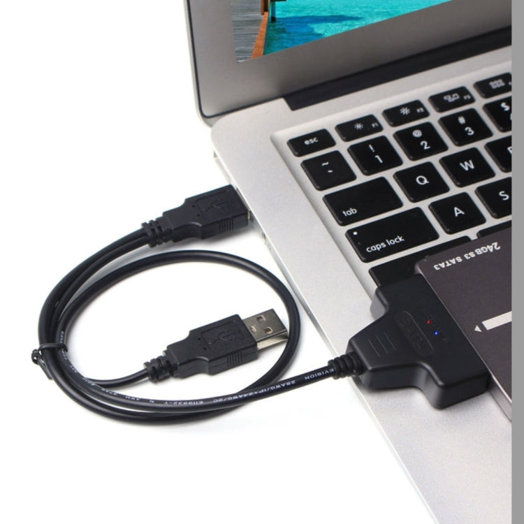 Double USB 2.0 to SATA Hard Drive Adapter Cable for 2.5 inch SATA HDD / SSD