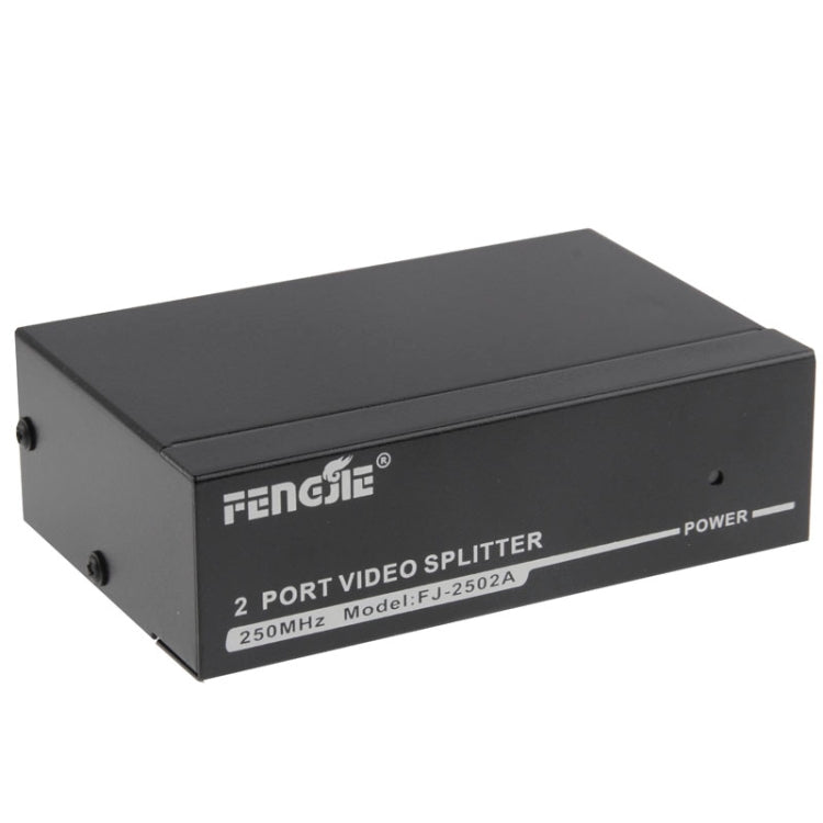 FJ-2502A 2 Port VGA Video Splitter High Resolution 1920 x 1440 Support 250MHz Video Bandwidth