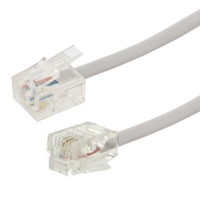 2 Core RJ11 to RJ11 Telephone cable, Length: 1m-Reluova