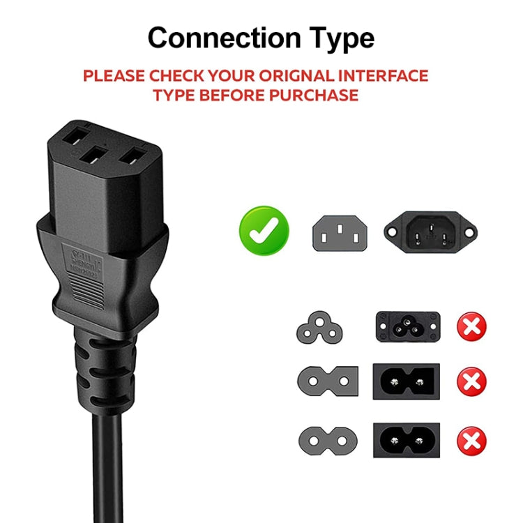 Small UK Power Cord, Cable Length: 1.5m