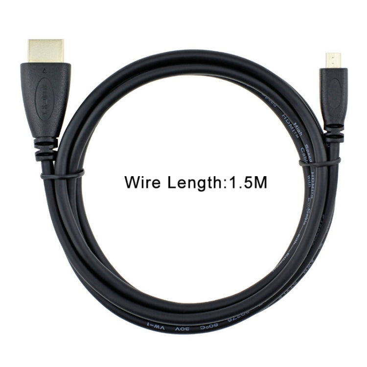 1.5m Micro HDMI to HDMI 19 Pin Cable, 1.4 Version