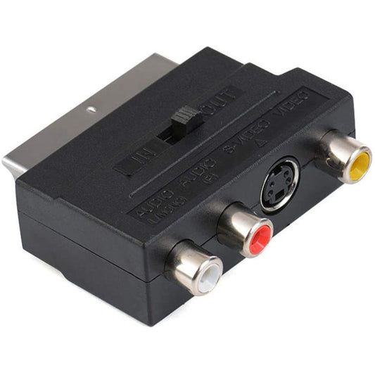 Scart Male to Female with Composite AV + S-Video Sockets My Store