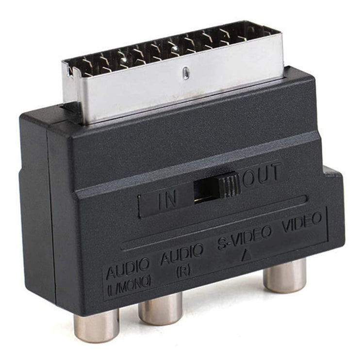 Scart Male to Female with Composite AV + S-Video Sockets