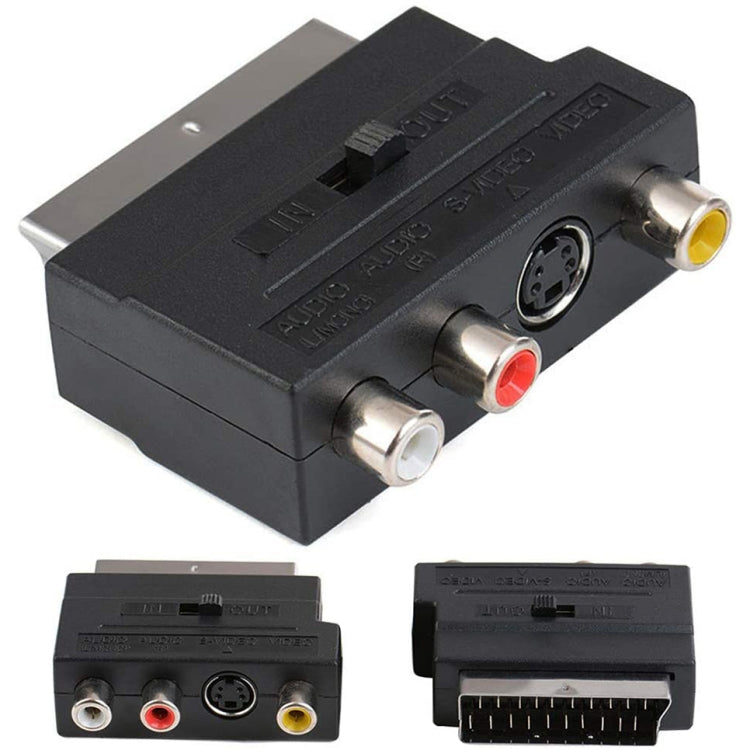 Scart Male to Female with Composite AV + S-Video Sockets My Store