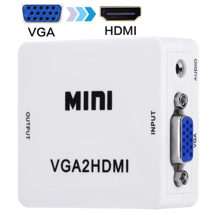 HD 1080P HDMI Mini VGA to HDMI Scaler Box Audio Video Digital Converter My Store