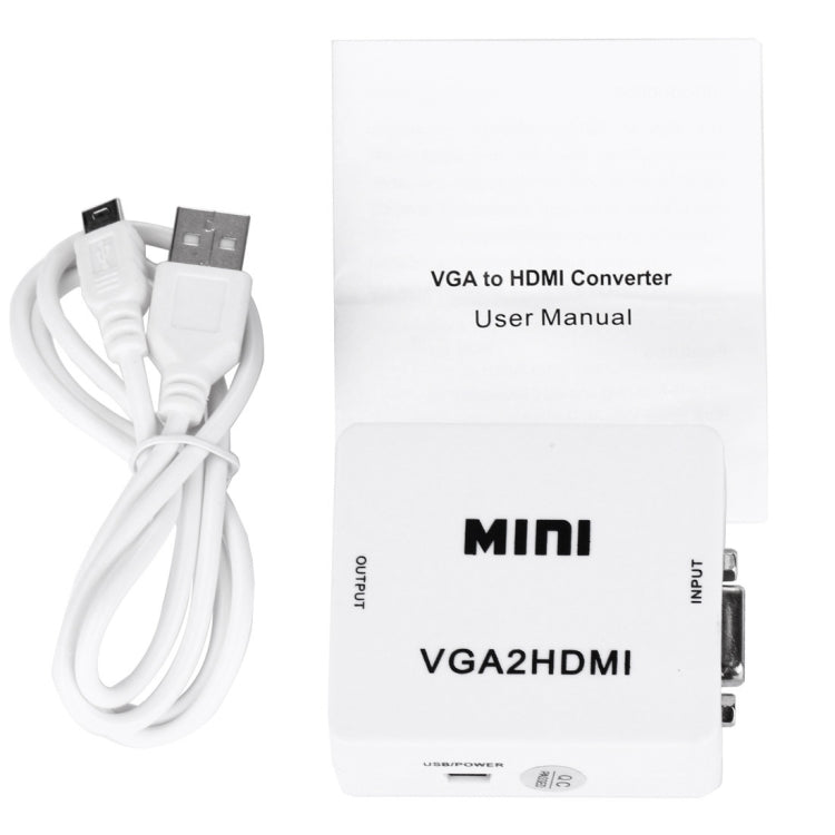 HD 1080P HDMI Mini VGA to HDMI Scaler Box Audio Video Digital Converter My Store