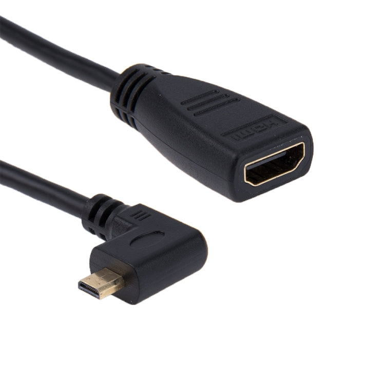 17cm 90 Degree Micro HDMI Right-toward Male to HDMI Female Cable Adapter