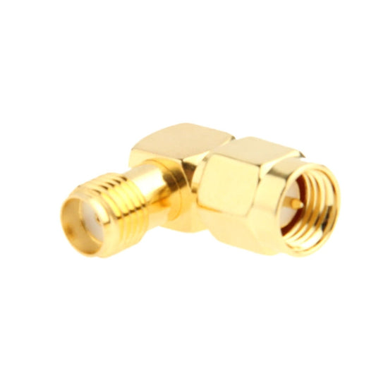 Gold Plated SMA Female to SMA Male Adapter with 90 Degree Angle My Store