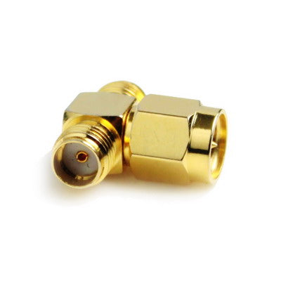 SMA Male to 2 SMA Female Adapter (T Type), Gold Plated My Store