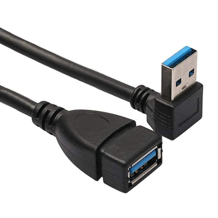 USB 3.0 Down Angle 90 degree  Extension Cable Male to Female Adapter Cord, Length: 15cm My Store