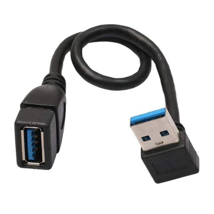 USB 3.0 Down Angle 90 degree  Extension Cable Male to Female Adapter Cord, Length: 15cm My Store