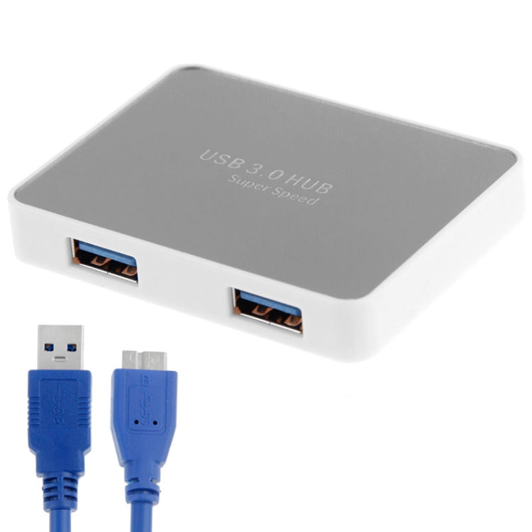 CR-H302 Mirror Surface 4 Ports USB 3.0 Super Speed 5Gbps HUB + 60cm USB 3.0 Transmission Cable