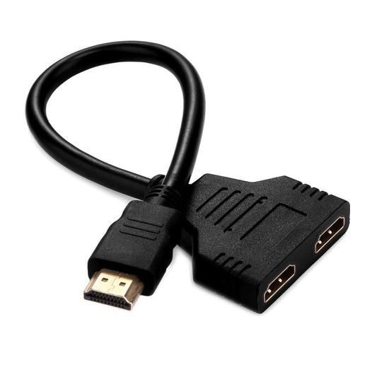 30cm 1080P HDMI Port Male to 2 Female 1 in 2 out Splitter Cable Adapter Converter-Reluova