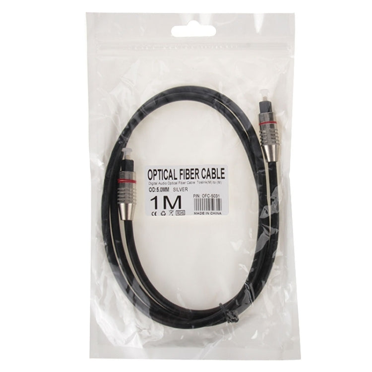 Digital Audio Optical Fiber Cable Toslink M to M, OD: 5.0mm, Length: 1m