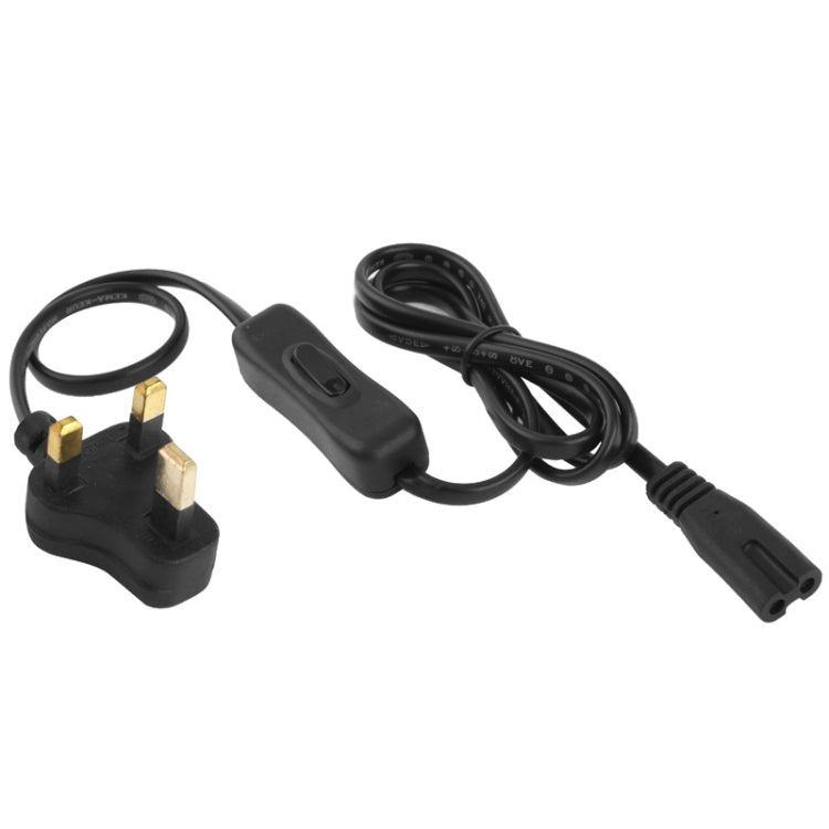 2 Prong Style UK Plug AC Power Cord with 304 Switch, Length: 1.2m-Reluova