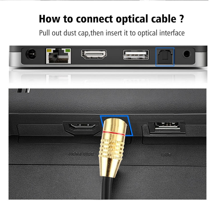 Digital Audio Optical Fiber Toslink Cable, Cable Length: 1m, OD: 5.0mm