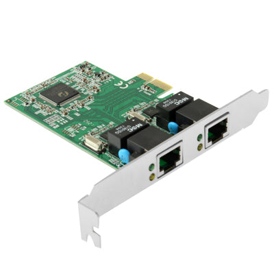 PCI-Express Dual Gigabit Ethernet Controller Card Adapter 2 Port RJ45 10/100/1000 BASE-T (IO-PCE8111-2GLAN) My Store