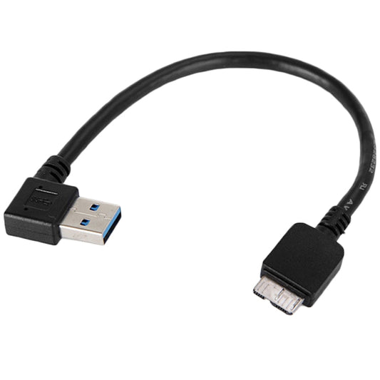 USB 3.0 Male to Micro USB 3.0 Male Adapter Cable, Right Bend, Length: 12cm