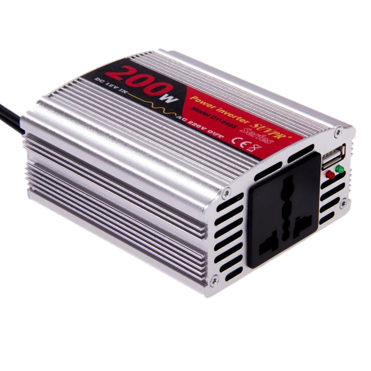 SUVPR DY-8103 200W DC 12V to AC Car Power Inverter with 500mA USB Port & Universal Power Socket ÎҵÄÉ̵ê