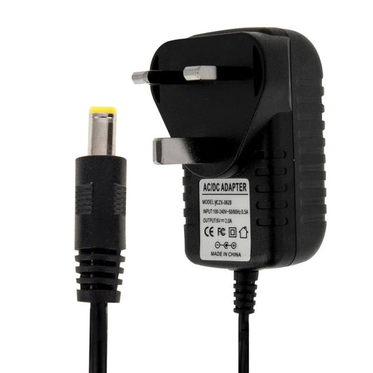 UK Plug AC 100-240V to DC 6V 2A Power Adapter, Tips: 5.5 x 2.1mm, Cable Length: about 1.2m My Store