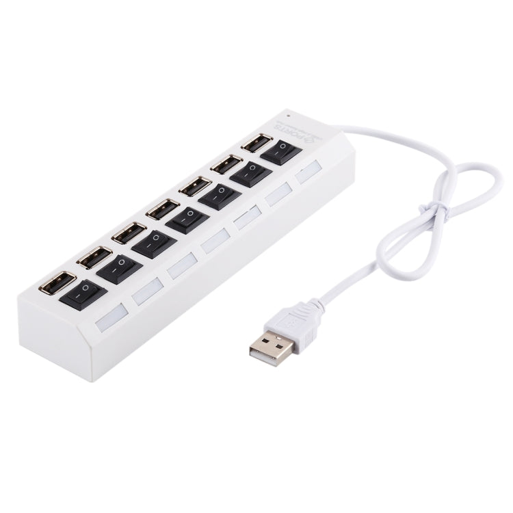 7 Ports USB Hub 2.0 USB Splitter High Speed 480Mbps with ON/OFF Switch / 7 LEDs My Store