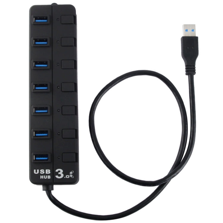 7 Ports USB 3.0 Hub with Individual Switches for each Data Transfer Ports