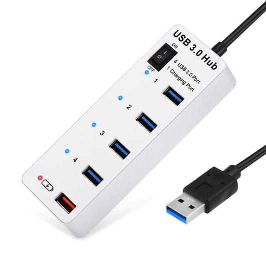 4 Ports USB 3.0 + 1 Port Fast Charging Hub with ON/OFF Switch (BYL-3011) My Store