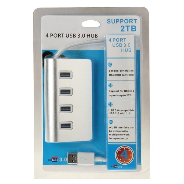 High Speed 5Gbps 4 Ports USB 3.0 HUB Portable Aluminum USB Splitter, Support 2TB My Store