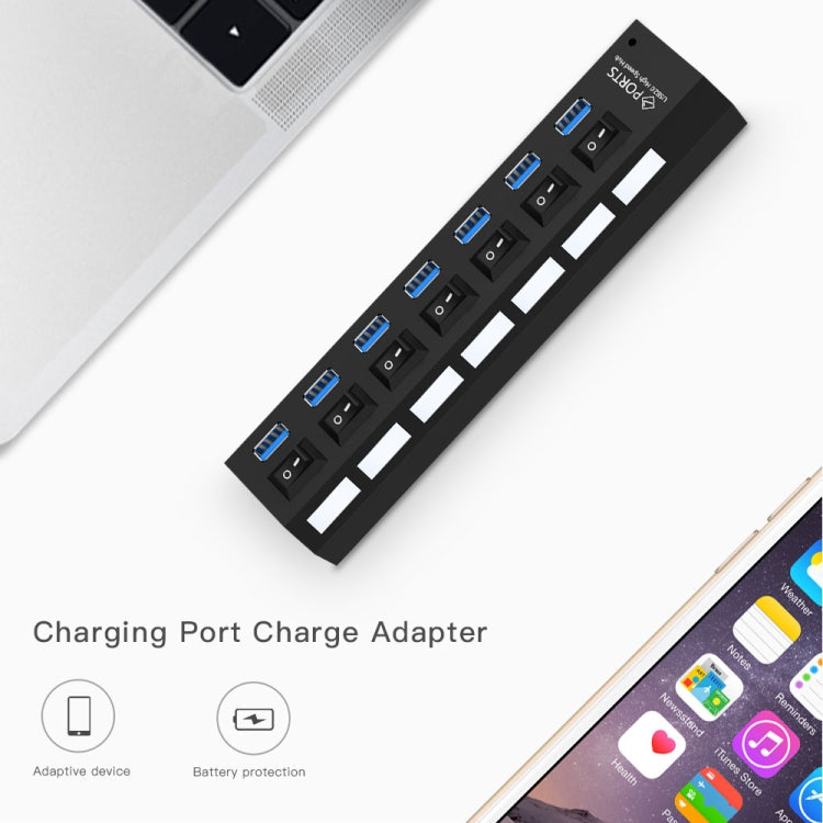 7 Ports USB 3.0 HUB, Super Speed 5Gbps, Plug and Play, Support 1TB My Store