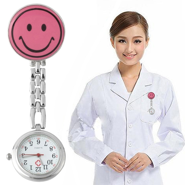 Cute Yellow Smiley Face Style Nurse Quartz Watch with Clip Reluova