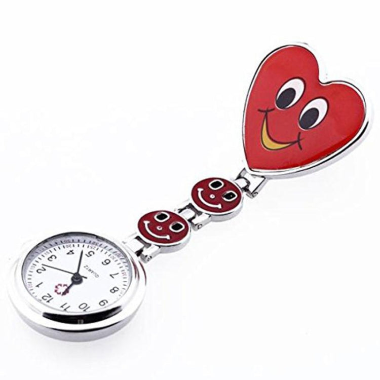 Smile Style Portable Alloy Nurse Round Quartz Wristwatch Watch with Pin Reluova