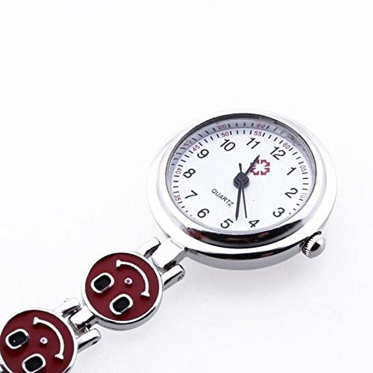 Smile Style Portable Alloy Nurse Round Quartz Wristwatch Watch with Pin Reluova