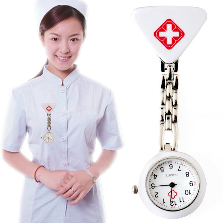 Portable Alloy Nurse Round Quartz Wristwatch Watch with Pin